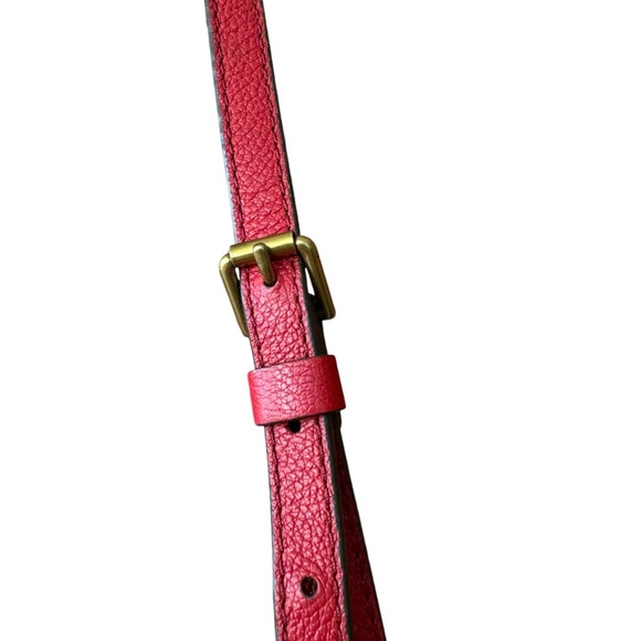 Fossil Keely Leather Crossbody Bag  Red Pink Colorblock Shoulder Purse CLEAN - Picture 4 of 10